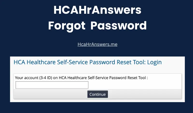 HCAHrAnswers Password Reset